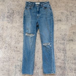 Abercrombie & Fitch Ankle Straight Ultra High Rise in Long